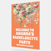 Begrüßungszeichen Orange Acrylic Floral Bacheloret Acrylschild (Winkel)