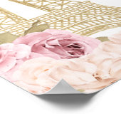 Begrüßungszeichen, Paris, Eiffelturm, Brautparty Poster (Ecke)