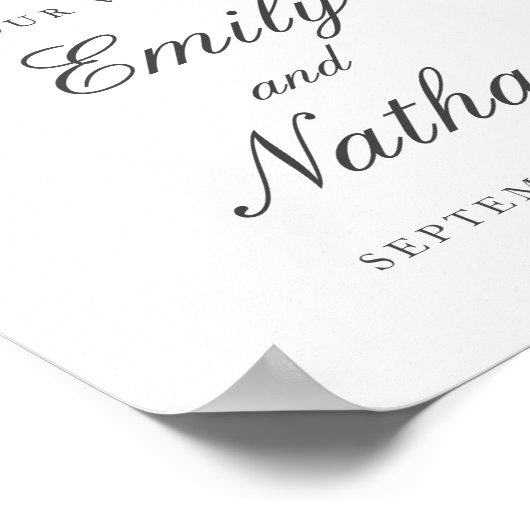 Begrüßungszeichen Peach Blush Wasserfarbe Poster (Ecke)