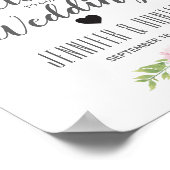 Begrüßungszeichen Pink Peony Wasserfarbe Blume Poster (Ecke)