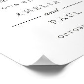 Begrüßungszeichen Pink Wasserfarbenpeonies Poster (Ecke)