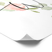 Begrüßungszeichen - Polterabend Peach Coral Poster (Ecke)