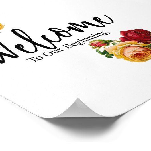 Begrüßungszeichen Poster (Ecke)