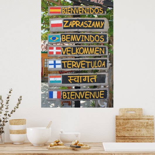 Begrüßungszeichen Poster (Küche)