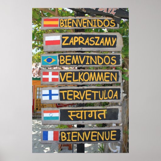 Begrüßungszeichen Poster (Vorne)