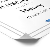 Begrüßungszeichen - rosa Rosenschmetterlinge Poster (Ecke)