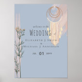 Begrüßungszeichen - roter blauer Pfirsich Poster (Vorne)