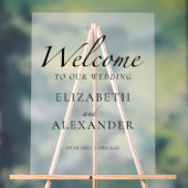 Begrüßungszeichen Schwarz/Weiß Acrylschild (Neutral)