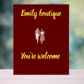 Begrüßungszeichen - Stilvolle Akryllische Blumenda Acrylschild (Neutral)