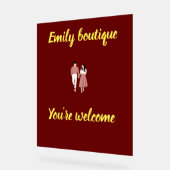 Begrüßungszeichen - Stilvolle Akryllische Blumenda Acrylschild (Winkel)