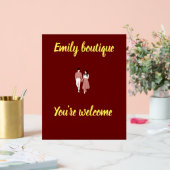 Begrüßungszeichen - Stilvolle Akryllische Blumenda Acrylschild (Hochzeit)