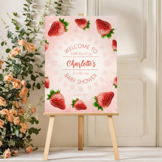 Begrüßungszeichen Strawberry Baby Duster Poster