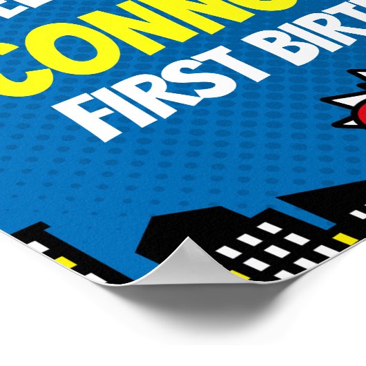 Begrüßungszeichen Superhero Poster (Ecke)