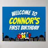 Begrüßungszeichen Superhero Poster (Vorne)