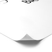 Begrüßungszeichen Tea Brautparty Marsala Blumensch Poster (Ecke)