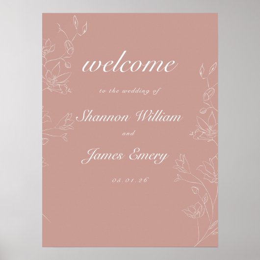 Begrüßungszeichen | Terracotta Boho Poster (Vorne)