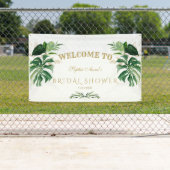 Begrüßungszeichen Tropical Foliage Gold Cross Bapt Banner (Insitu)