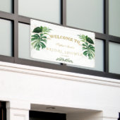 Begrüßungszeichen Tropical Foliage Gold Cross Bapt Banner (Äußeres Gebäude)