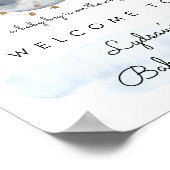 Begrüßungszeichen über der Monddusche Poster (Ecke)