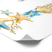 Begrüßungszeichen unter dem Sea Blue Gold Poster (Ecke)
