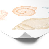 Begrüßungszeichen unter der Sea Baby Shower 24x36" Poster (Ecke)