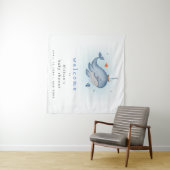 Begrüßungszeichen unter der Wiale Boat Baby Dusche Wandteppich (Beispiel (Horizontal))