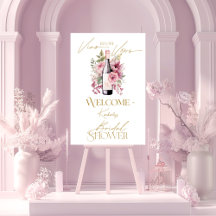 Begrüßungszeichen Vino vor Vows Brautparty