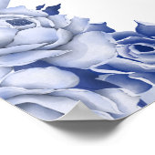 Begrüßungszeichen Vintag Blue Floral Poster (Ecke)