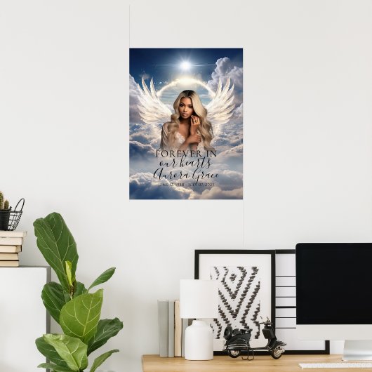 Begrüßungszeichen von Angelic Embrace Poster (Heimbüro)