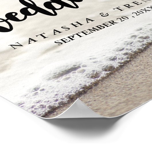 Begrüßungszeichen von Beach Waves Poster (Ecke)