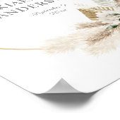 Begrüßungszeichen von Boho Eucalyputs, Palm floral Poster (Ecke)