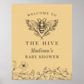 Begrüßungszeichen von Brie to Bee Brautparty Poster (Vorne)