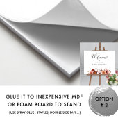 Begrüßungszeichen von Burgund Blush, Pink Floral W Poster