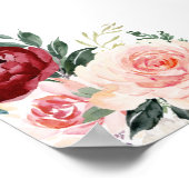 Begrüßungszeichen von Burgundy Blush Greenerity Poster (Ecke)