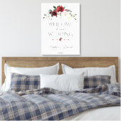 Begrüßungszeichen von Burgundy Blush Leinwanddruck (Insitu (Schlafzimmer))