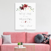 Begrüßungszeichen von Burgundy Blush Leinwanddruck (Insitu (Wohnzimmer))