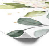 Begrüßungszeichen von Burgundy Orange Ivory Floral Poster (Ecke)