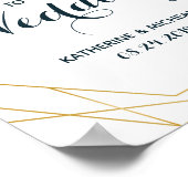 Begrüßungszeichen von Burgundy Poster (Ecke)