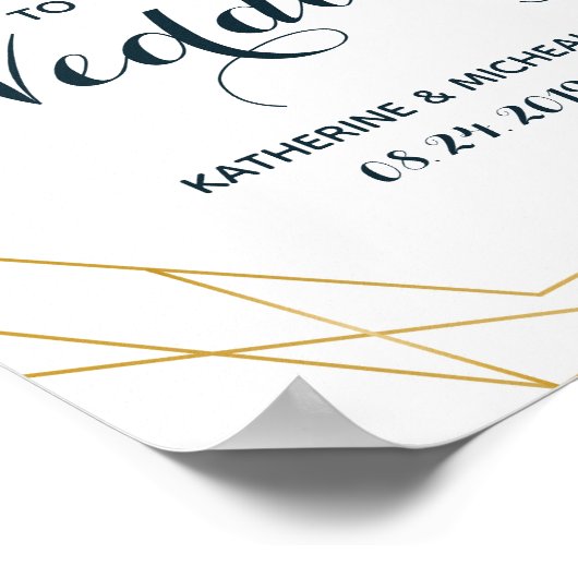 Begrüßungszeichen von Burgundy Poster (Ecke)