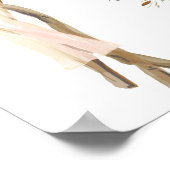 Begrüßungszeichen von Elfenbein Weißer Blumenarm Poster (Ecke)