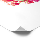 Begrüßungszeichen von Fuchsia Watercolor Poster (Ecke)