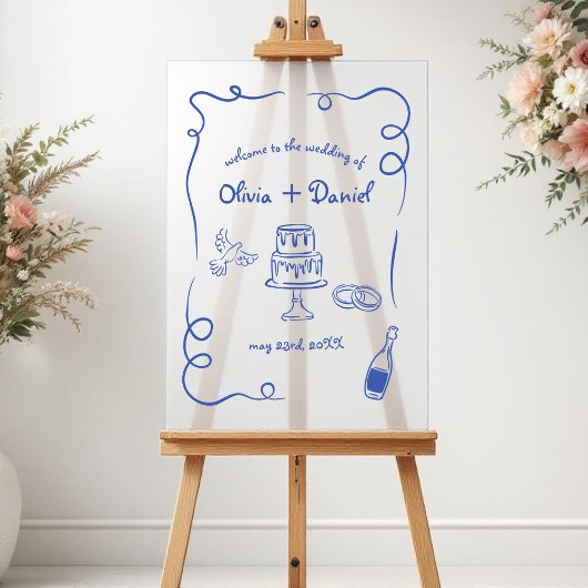 Begrüßungszeichen von Funky Whimsical Acrylschild