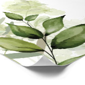 Begrüßungszeichen von Greenery Foliage Poster (Ecke)