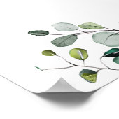 Begrüßungszeichen von Greenery Pumpkin Fall Baby D Poster (Ecke)