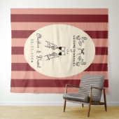 Begrüßungszeichen von Hand Drawn Scribble Wandteppich (Beispiel (Horizontal))