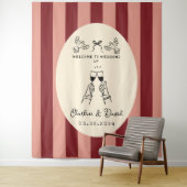 Begrüßungszeichen von Hand Drawn Scribble Wandteppich (Beispiel)