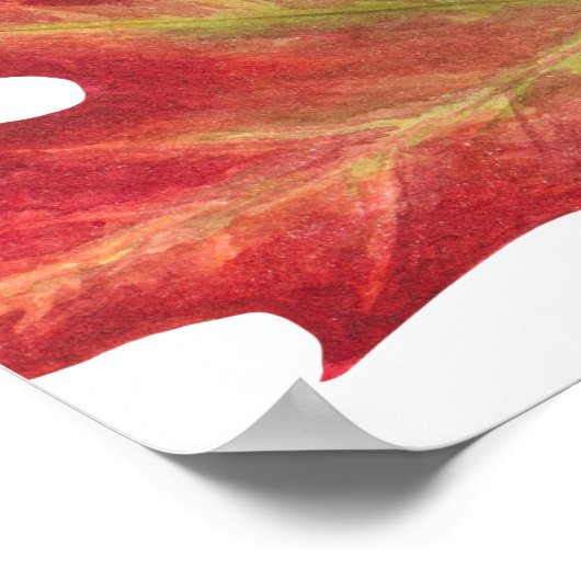 Begrüßungszeichen von Herbstlauben Poster (Ecke)