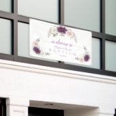 Begrüßungszeichen von Lavender Blush White Floral  Banner (Äußeres Gebäude)