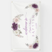 Begrüßungszeichen von Lavender Blush White Floral  Banner (Vertikal)