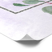 Begrüßungszeichen von lila und Silberblumen Boho Poster (Ecke)